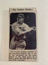 Joe Vosmik Cleveland Big Indians Clubber 1935 Sporting News Baseball Panel