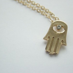 Authentic Gold Plated Hamsa Hand Necklace