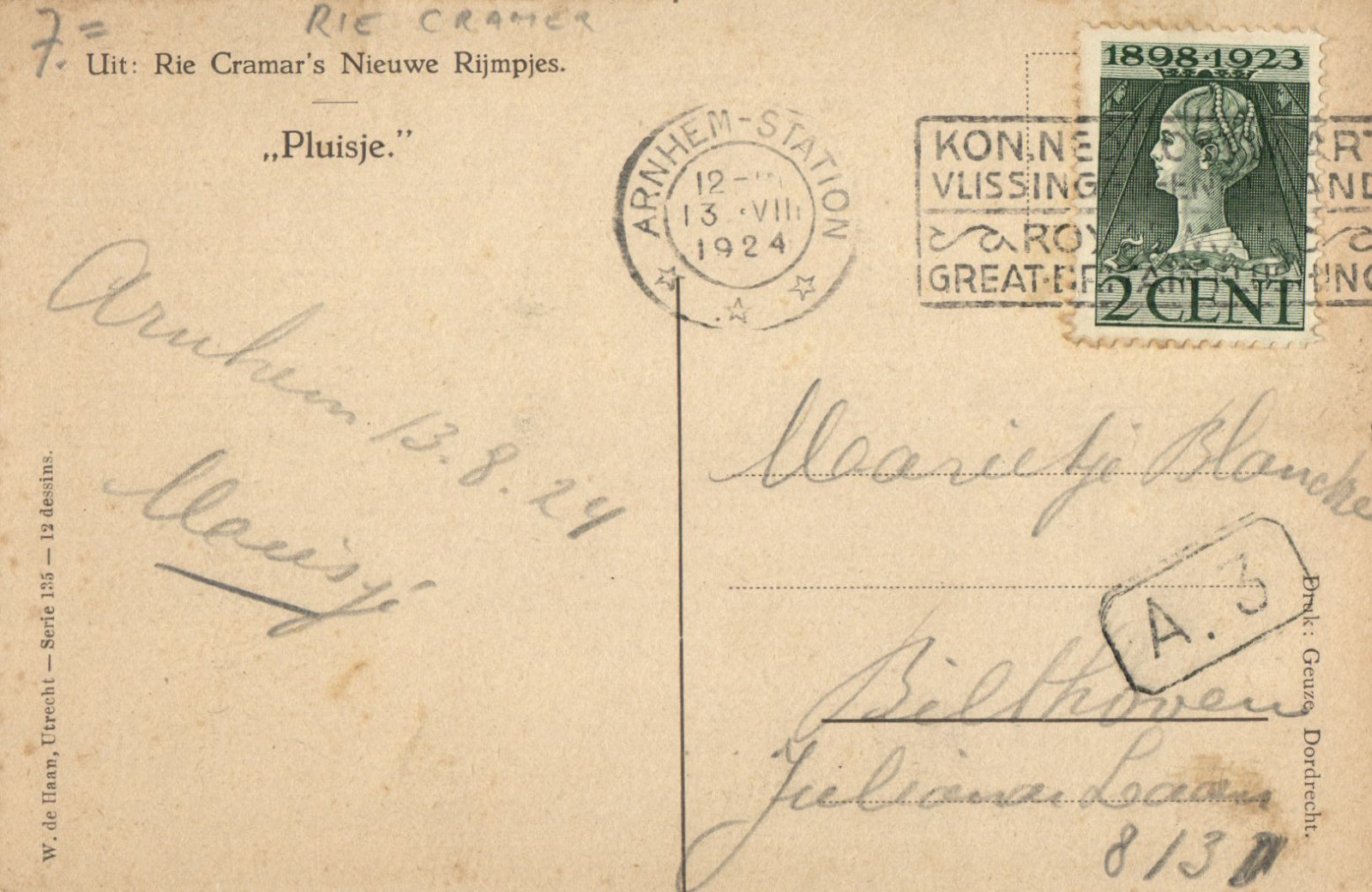 PC CPA RIE CRAMER, ARTIST SIGNED, PLUISJE, VINTAGE POSTCARD (b7198) | eBay