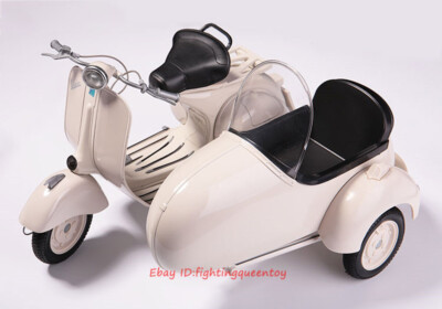 1/6 Vespa Tricycle Motorcycle Alloy Model For12'' Figure Carrier