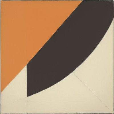 Medium Abstract Painting 2x2 ft. Post-Modernism Geometric Demrin OOAK NEW