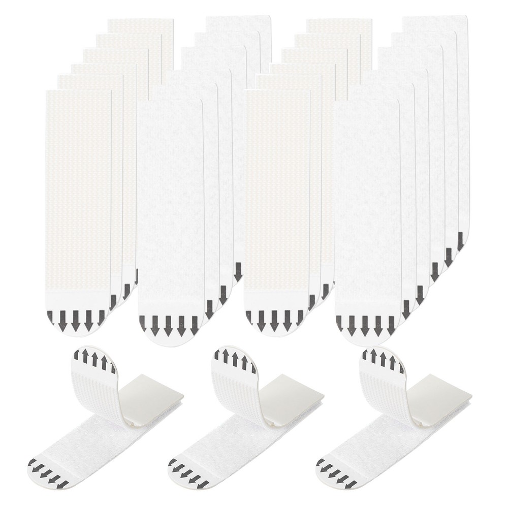 93x19mm Picture Hanging Strips, 24 Pairs Poster Strips Self Adhesive White