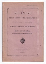 1894 Venezia relazione commisione giudicatrice isola della Giudecca ponte  