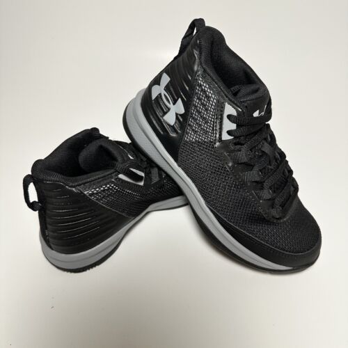 Under Armour Boys Jet 2018 3020949-002 Black Basketball Shoes Sneakers Size 13K - Afbeelding 1 van 8