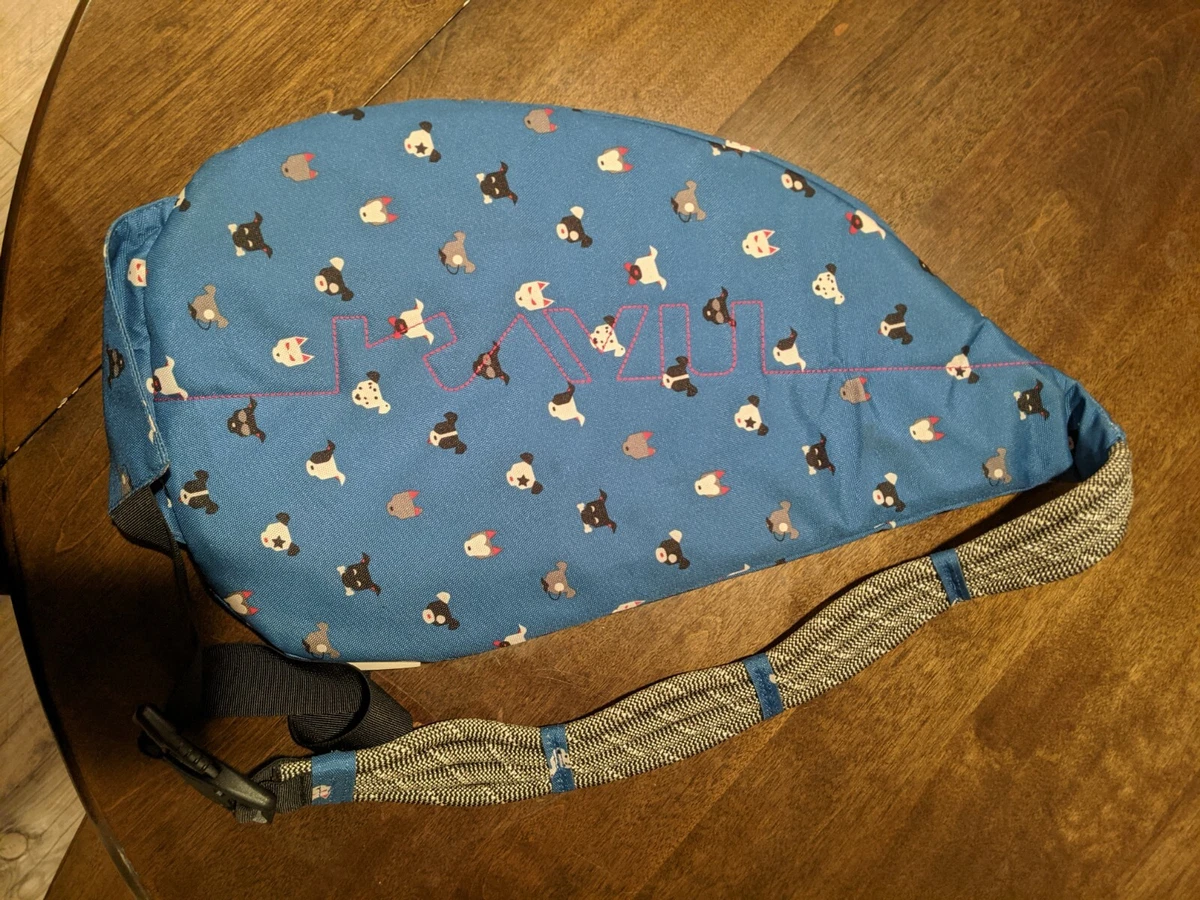 Rare HTF Kavu Sling Rope Bag Blue Puppytude Dogs Animal Print