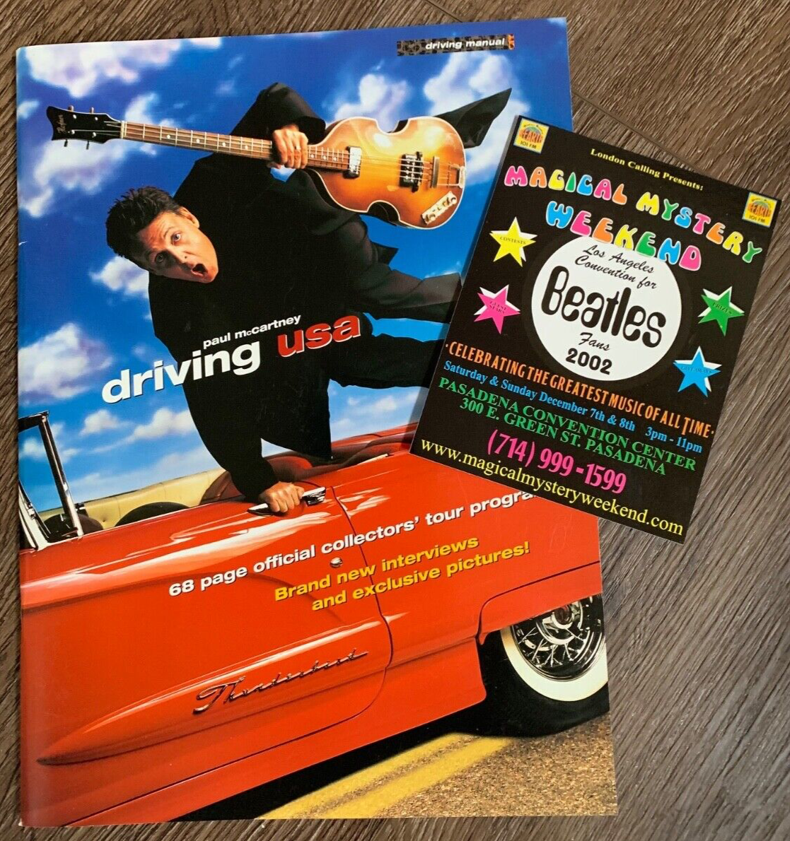 PAUL McCARTNEY - DRIVING USA 2002 WORLD TOUR CONCERT PROGRAM - VG+