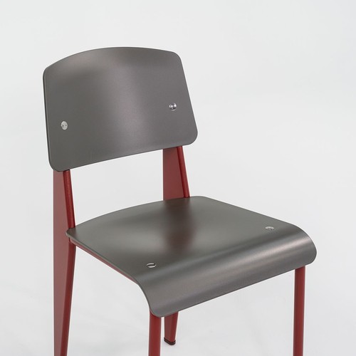 New Jean Prouve for Vitra Standard SP Dining Chair Japanese Red w Grey 12+ Avail - Picture 9 of 11