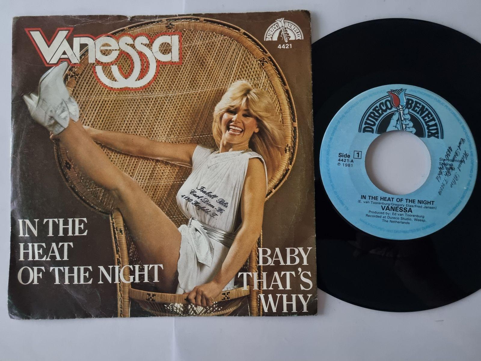 7"" Single Vanessa - In the heat of the night Vinyl Holland