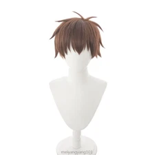 Konosuba Satou Kazuma Cosplay Costume short Hair Wig Hairpiece Party Prop