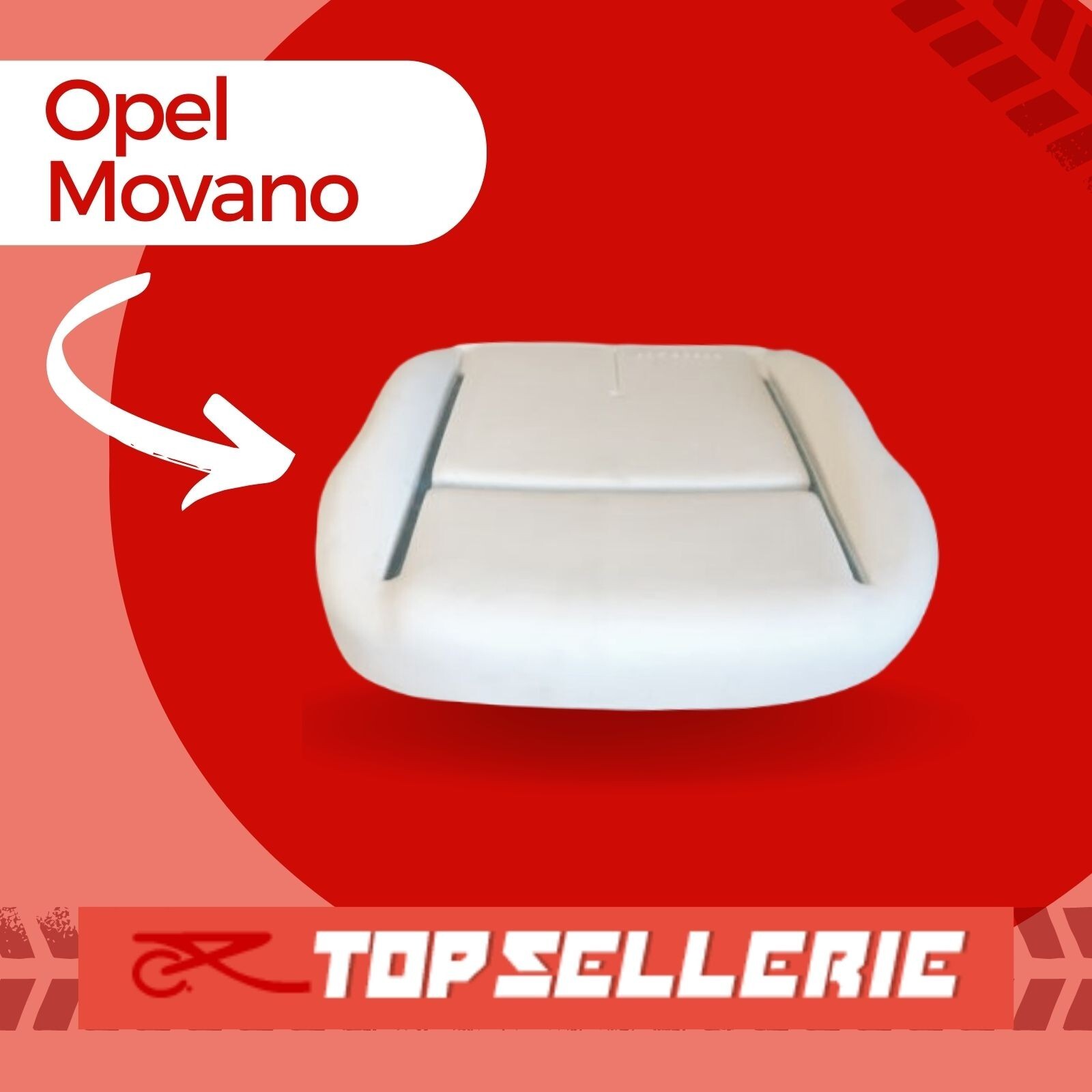 Mousse d'assise Opel Movano B IV coussin de siège rechange 2011-2021 MA28