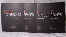 4 X Hermes Terre D'Hermes Pure Parfum Spray Samples - 0.05 oz.ea.CARDED