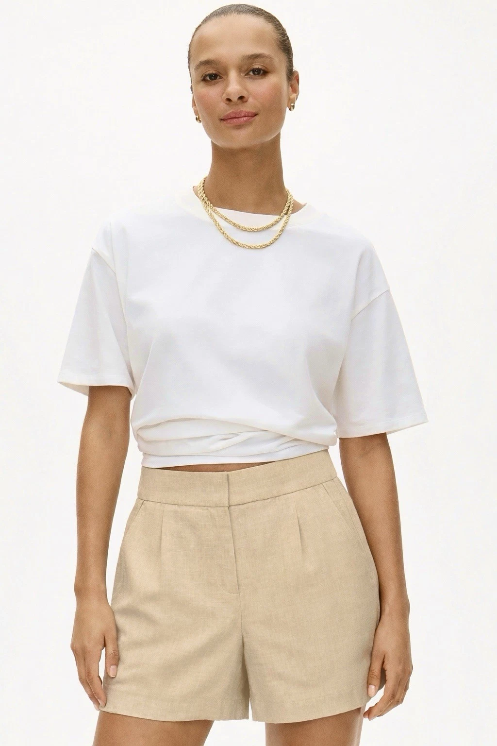 J.Crew Women 10 Shorts Linen Blend Pull On Tailored High Rise Preppy Coastal NWT