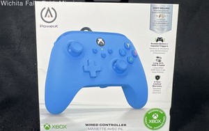 PowerA Wired Controller for Xbox Blue 10ft USB-C Cable XBGP0141 Complete