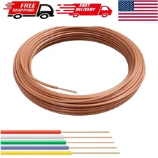 Reliable 18/5 Brown Thermostat Wire - 25 FT Copper, Versatile Applications
