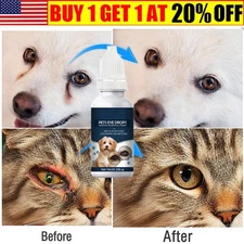 Eye Drops for Pets Bacterial,Viral and Fungal & Infections Dog Cat Treatment US