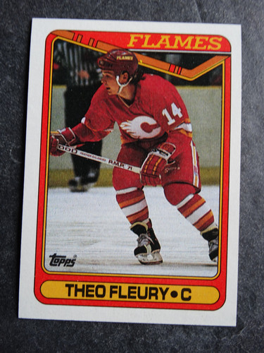 1990 Topps Theoren Fleury #386 card