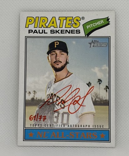 Paul Skenes #ROA-PS 2026 Topps Heritage Real One Autograph card