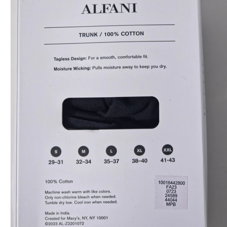 Paquete de 4 baúl Alfani para hombre pequeño negro sólido que absorbe la humedad 100 % algodón nuevo con etiquetas Foto 3 de 4