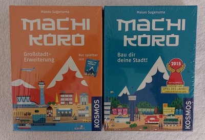 2x Spiel Machi Koro Bau dir deine Stadt + Großstadt Erweiterung Kosmos Neu OVP