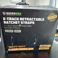Rhino Usa E Track Retractable Ratchet Straps 2-pack 2x10 1011lb Gray Rhino Usa E Track Retractable Ratchet Straps 2-pack 2x10 1011lb Gray