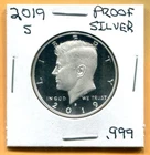 Gem 2019-S Proof Ultra-Cameo Silver (.999) Kennedy Half Dollar - Free Shipping