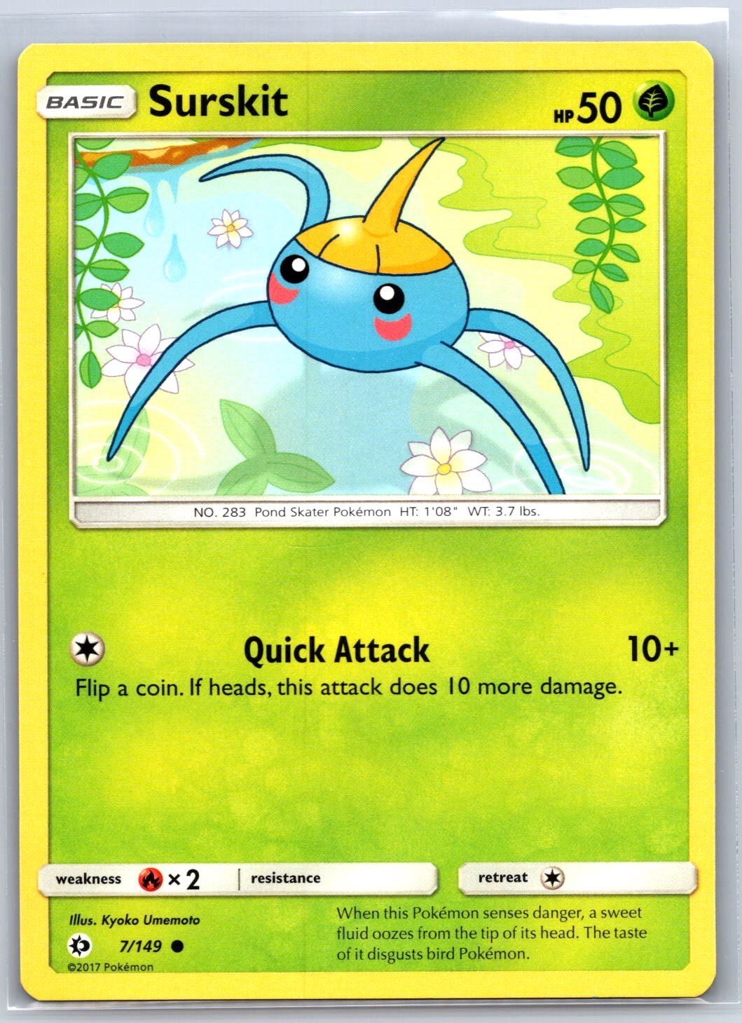Surskit 7/149 Common SM Base Set Pokemon Near Mint