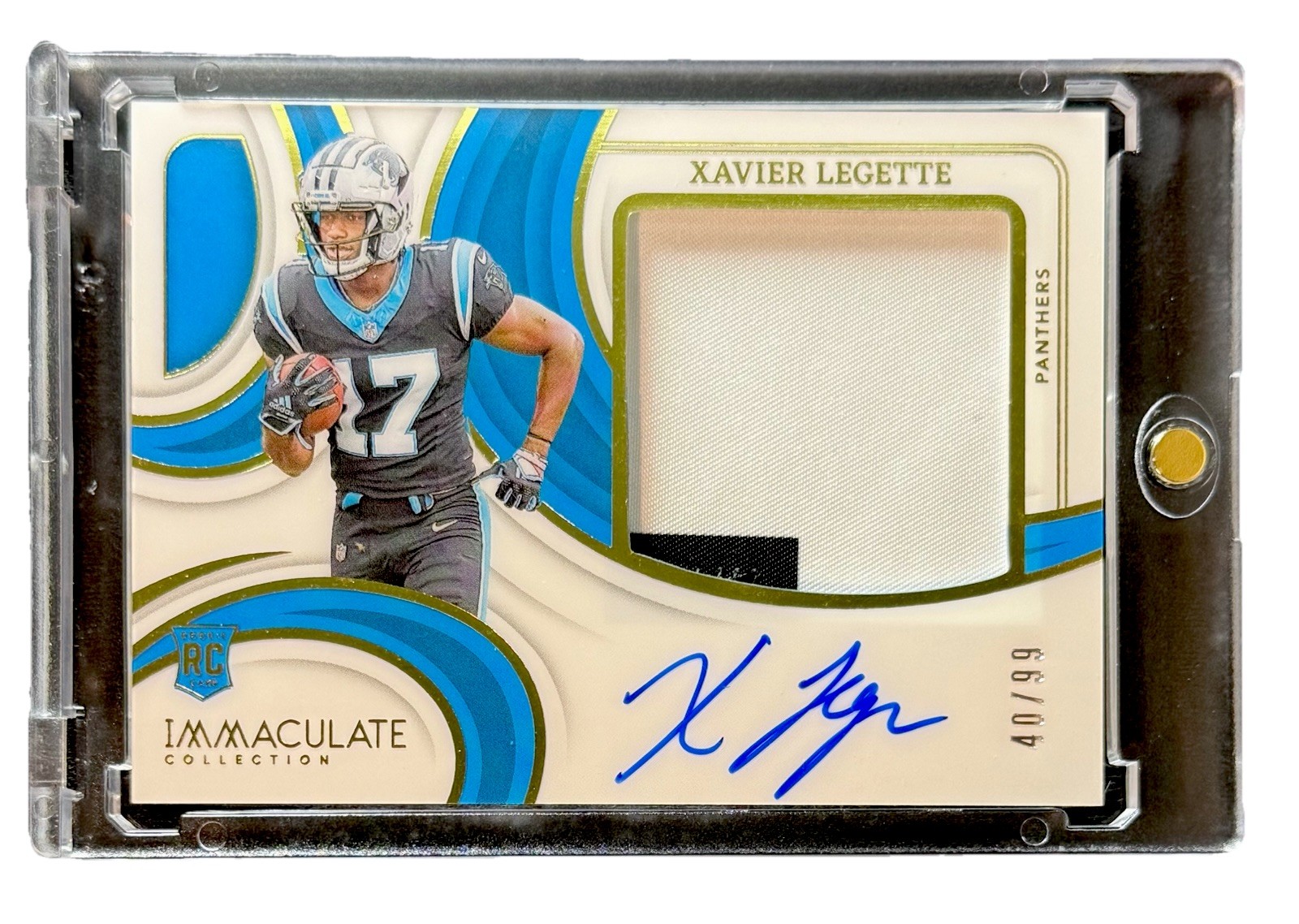 Xavier Legette Panini Immaculate Collection Premium Patch Rookie Autographs #PPRAXLE NFL Shield 1/1