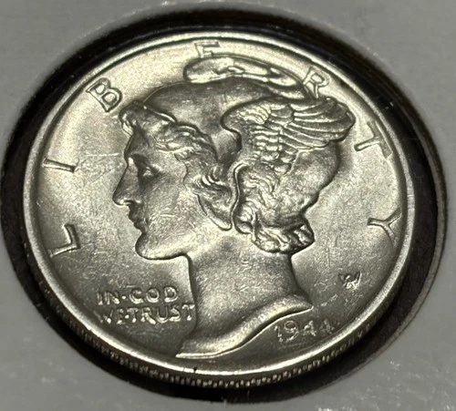 1944-P  Mercury Dime - BU Uncirculated - 90% Silver A