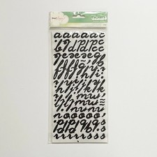 American Crafts Dear Lizzy Splendid Black Matte Puffy Thickers Alphabet Stickers