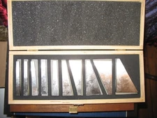 10 Pc Angle Gauge Block Set 1 - 30 degrees CDCO Machinery wood box