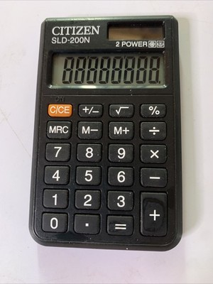 Citizen SLD-200N Solar Powered  Pocket Calculator