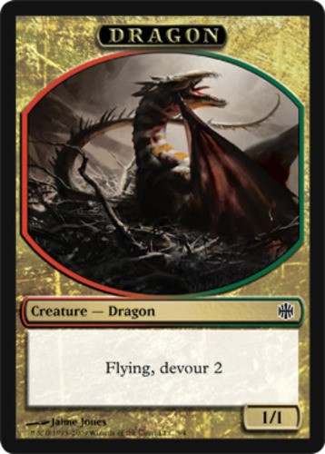 1x Dragon Token Heavy Play MTG Magic - Kid Icarus -