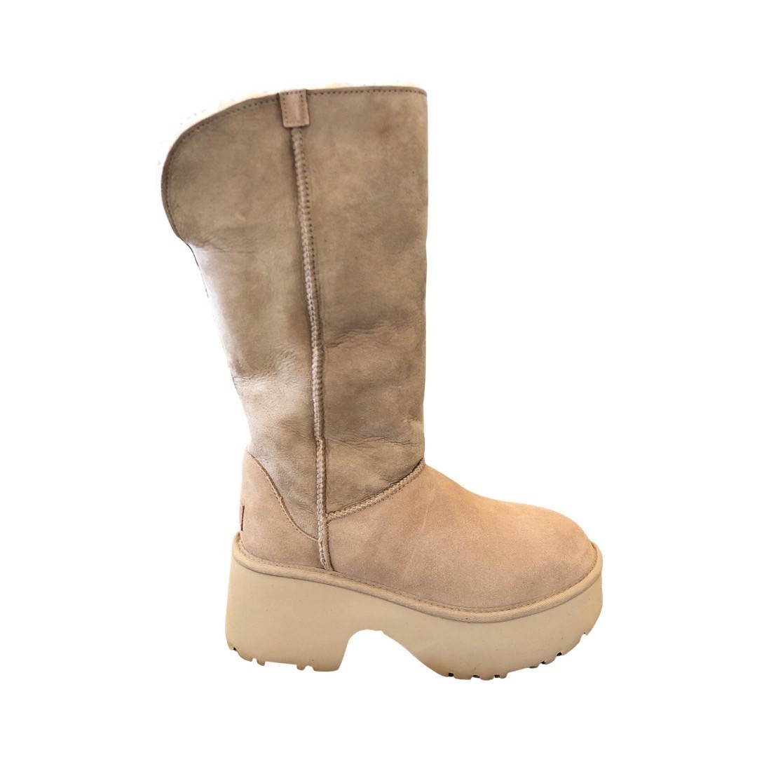 PANTOFOLA D’ORO Stivali UGG donna classici nuovi alti con polsini alti castagno scamosciato 1167773