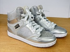 Pastry Glam Pie Glitter High-Top Sneaker Dance Shoes Silver Women Size 7