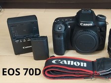 Canon EOS 70D Digital Camera Body with Battery Charger and Strap