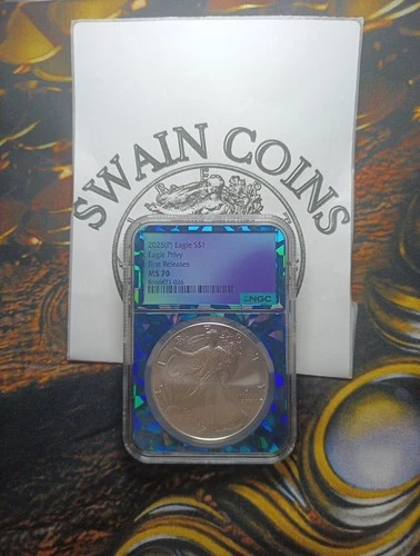 2025 (P) American SILVER EAGLE NGC MS70 FIRST Release Eagle Privy E167