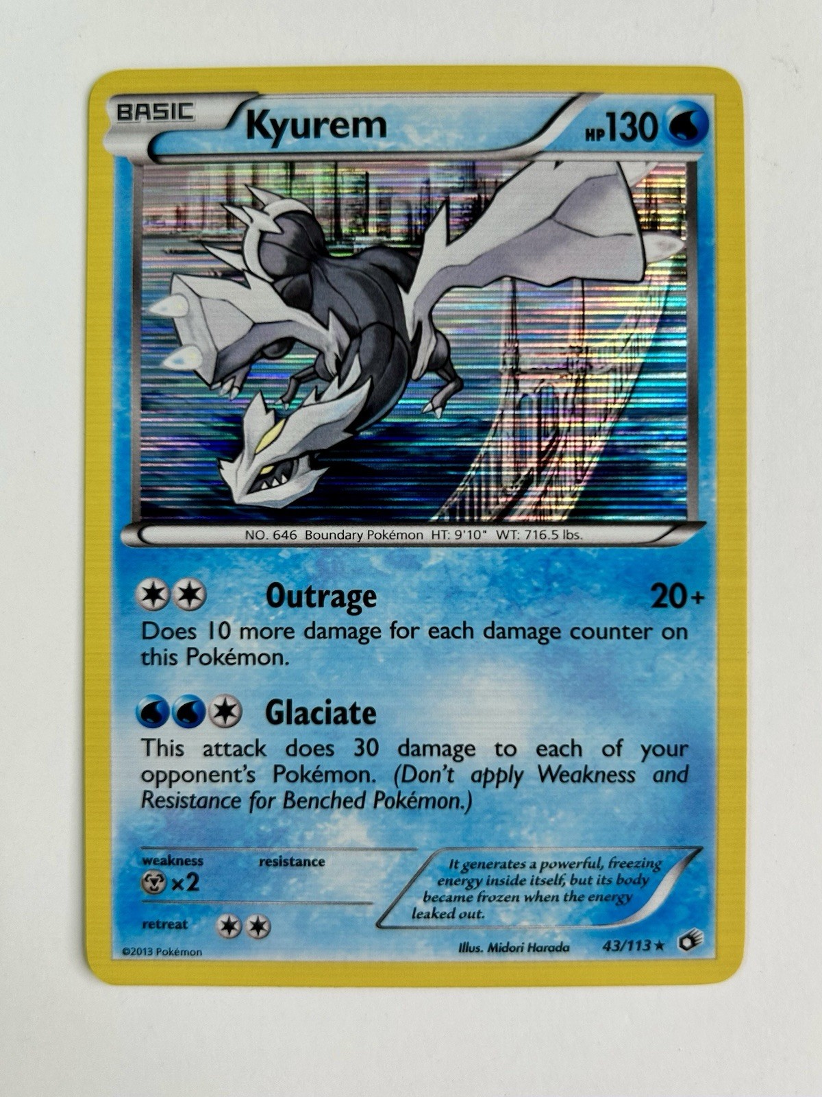 Kyurem 2013 Pokemon Legendary Treasures Holo Rare #43/113 * Near Mint