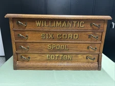 Willimantic Six Cord Spool Cotton Cabinet