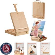Tabletop Easel For Painting Portable Beech Wood Sketchbox Art Easel