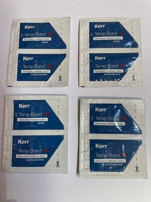 4 x Kerr Temp-Bond NE provisorischer Zahnzement Kronen Notfall Reiseapotheke DIY