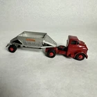 Vintage 1964 Lesney Matchbox King Size K-4 Fruehauf Hopper Train Red Semi Truck