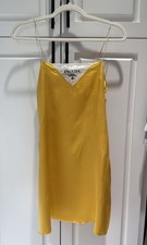 PRADA Logo-Print Crepe Satin Slip Dress