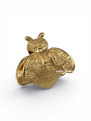 New 100%  Authentic PANDORA 14k Gold Plated Textured Bee Mini Charm 764524C00