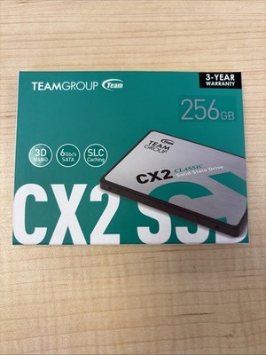 Team Group CX2 2.5'' 256GB SATA III 3D NAND Internal SSD - T253X6256G0C101