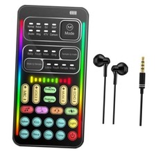 Portable Voice Changer, 2rd Generation i9 Live Sound Card, Cool Lights Sound