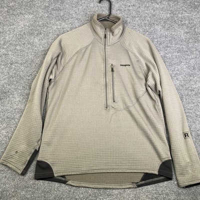 Patagonia R1 Regulator Fleece Pullover Mens Medium Gray 1/4 Zip 40102FA Made USA