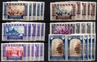 1940.MNH/**.Centenary Coming Virgin of the Pillar.6 Values.5 Stamps of each value