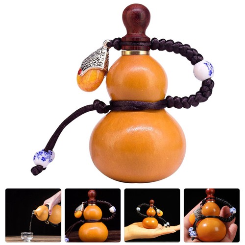 Gourd Bottle Natural Water Flask Hanging Ornaments Empty Wine Gourd Bottle 300ML - Picture 10 of 12