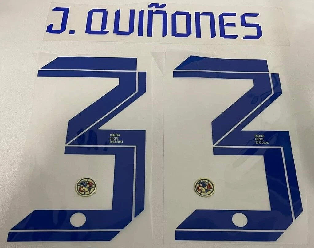 Club America Home Name Set 2023 2024 Numero Oficial Local Club
