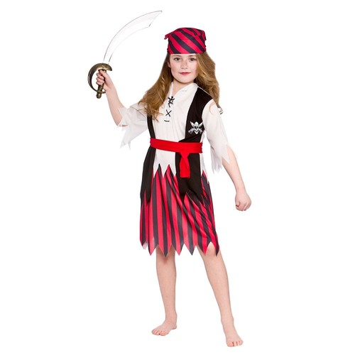 Girls PIRATE Caribbean Princess Buccaneer Neverland Fancy Dress Costume Book Wk - Picture 6 of 9